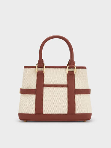 Mini Scottie Canvas Tote Bag, Brick, hi-res