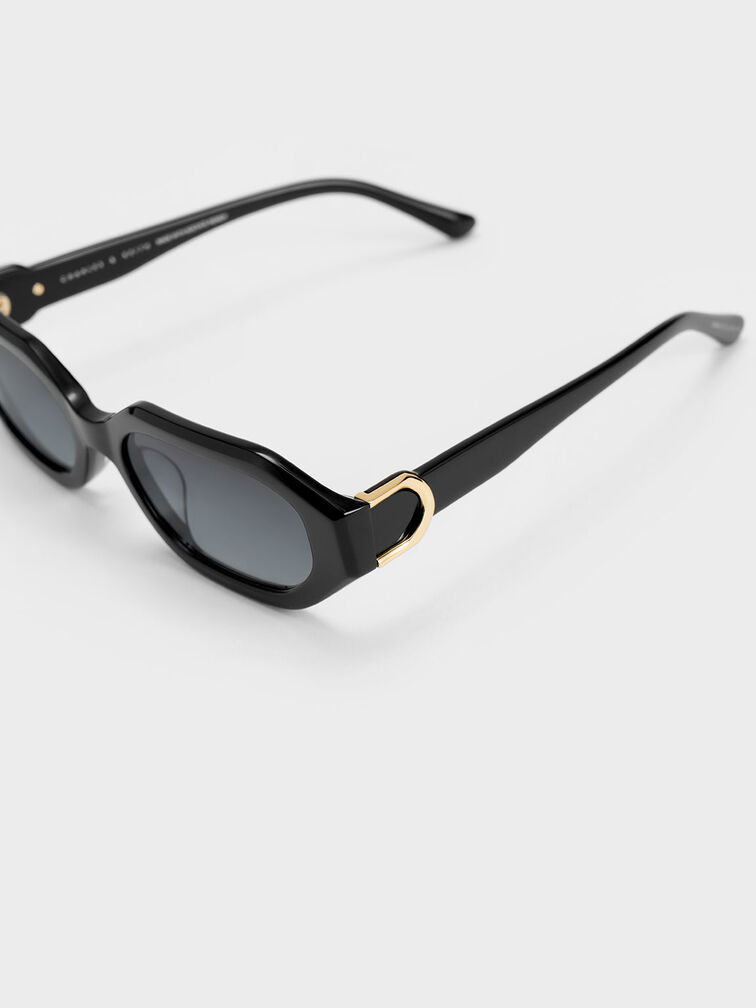 Gabine Recycled Acetate Oval Sunglasses, , hi-res