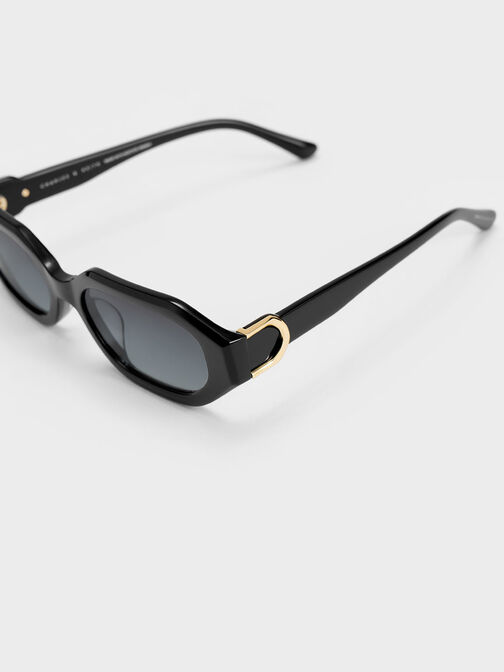 Gabine Recycled Acetate Oval Sunglasses, , hi-res