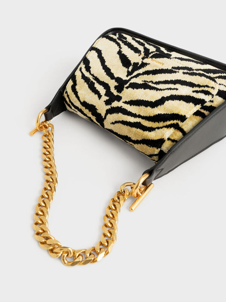 Minta Tiger Print Trapeze Bag, , hi-res