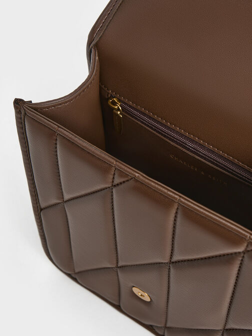 Lin Quilted Belted Backpack, , hi-res