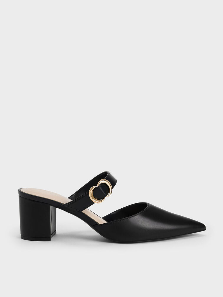 Metallic Accent Pointed-Toe Pumps, , hi-res