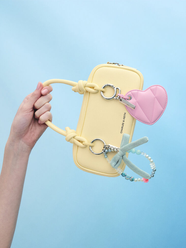 Sammie Knotted-Handle Elongated Bag, Butter Yellow, hi-res