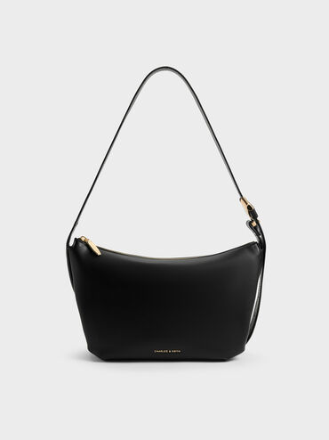 Zephyr Hobo Bag, Black, hi-res