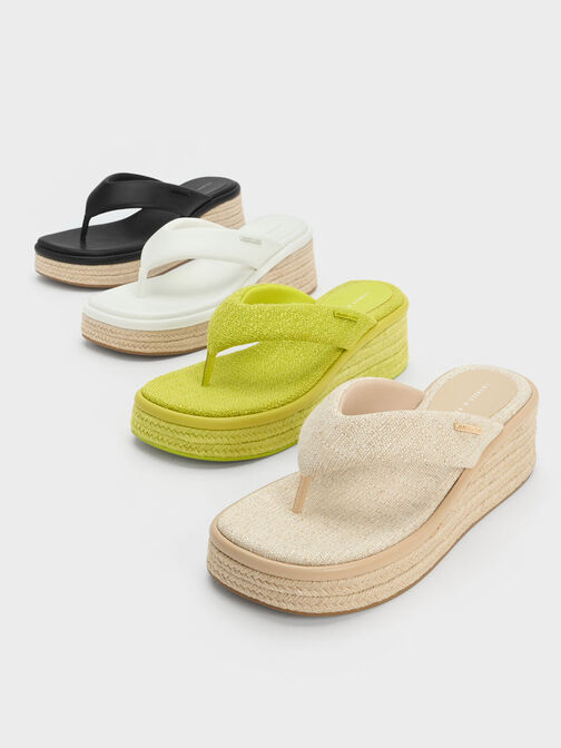 Espadrille Thong Sandals, , hi-res