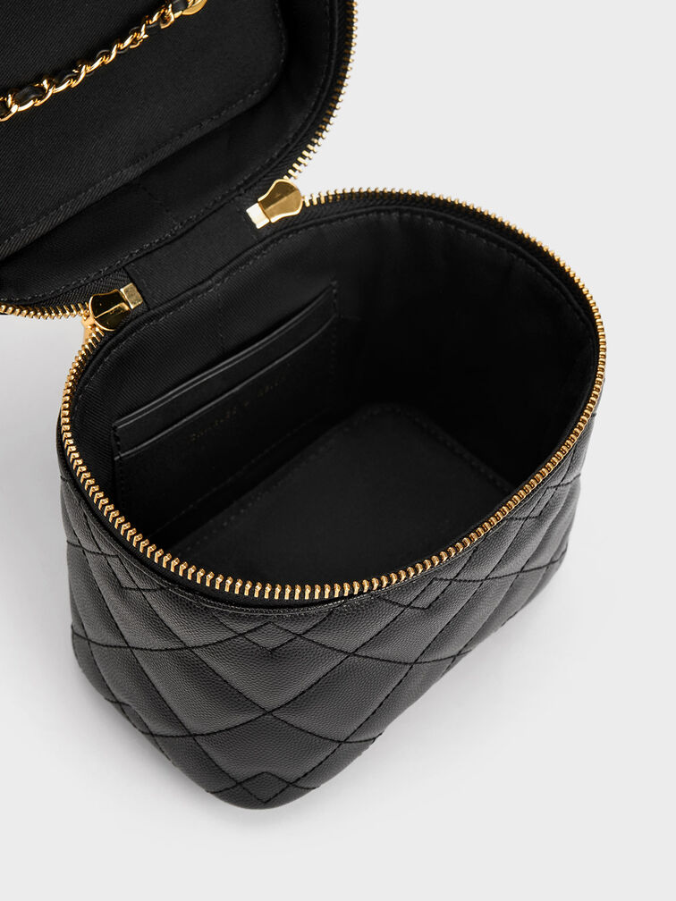 Nezu Quilted Boxy Bag, Black, hi-res