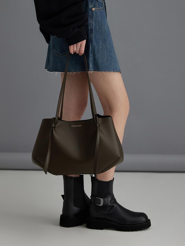 Calla Tote Bag, Dark Moss, hi-res