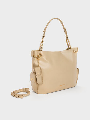 XL Lottie Side-Pocket Tote Bag, Sand Beige, hi-res