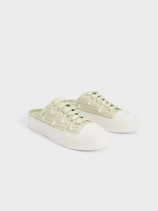 Bunny Tweed Slip-On Sneakers, , hi-res