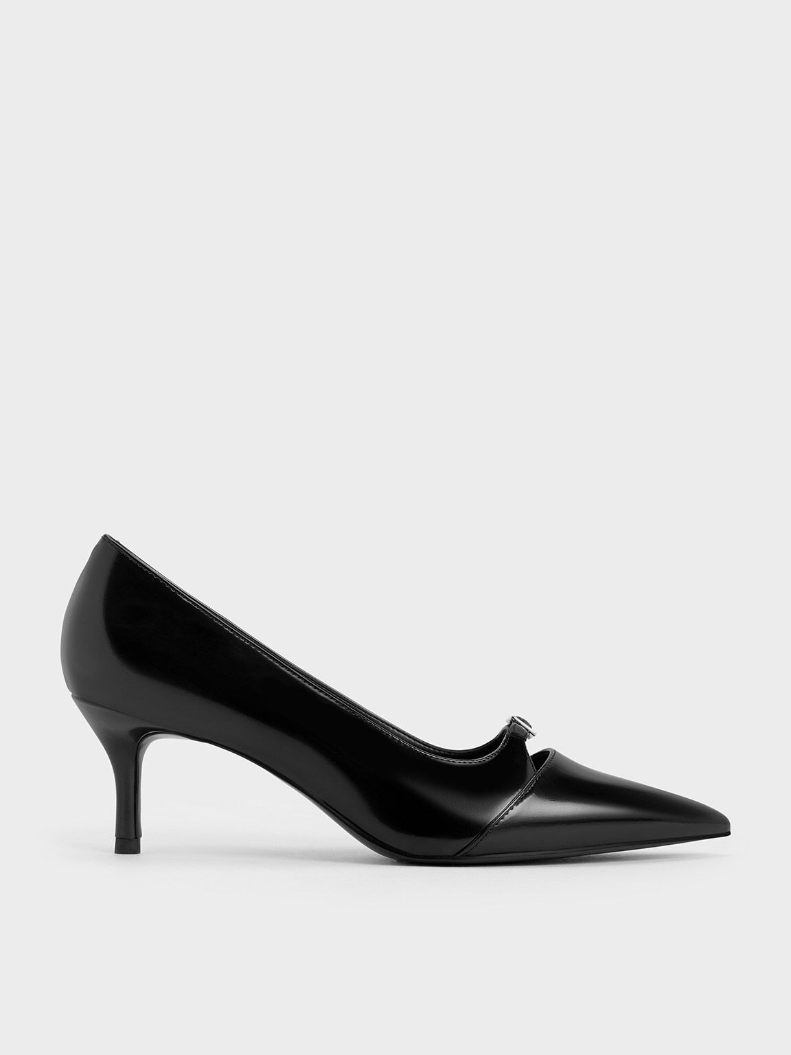 Blkbox Buckle Strap Pointed Toe Pumps CHARLES KEITH TH