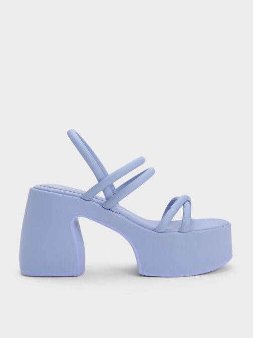 Nerissa Tubular Platform Sandals​, Lilac, hi-res