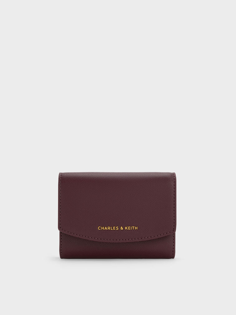กระเป๋าสตางค์ดีไซน์ที่ปิดด้านหน้าทรงโค้งรุ่น Briony, Wineberry Red, hi-res