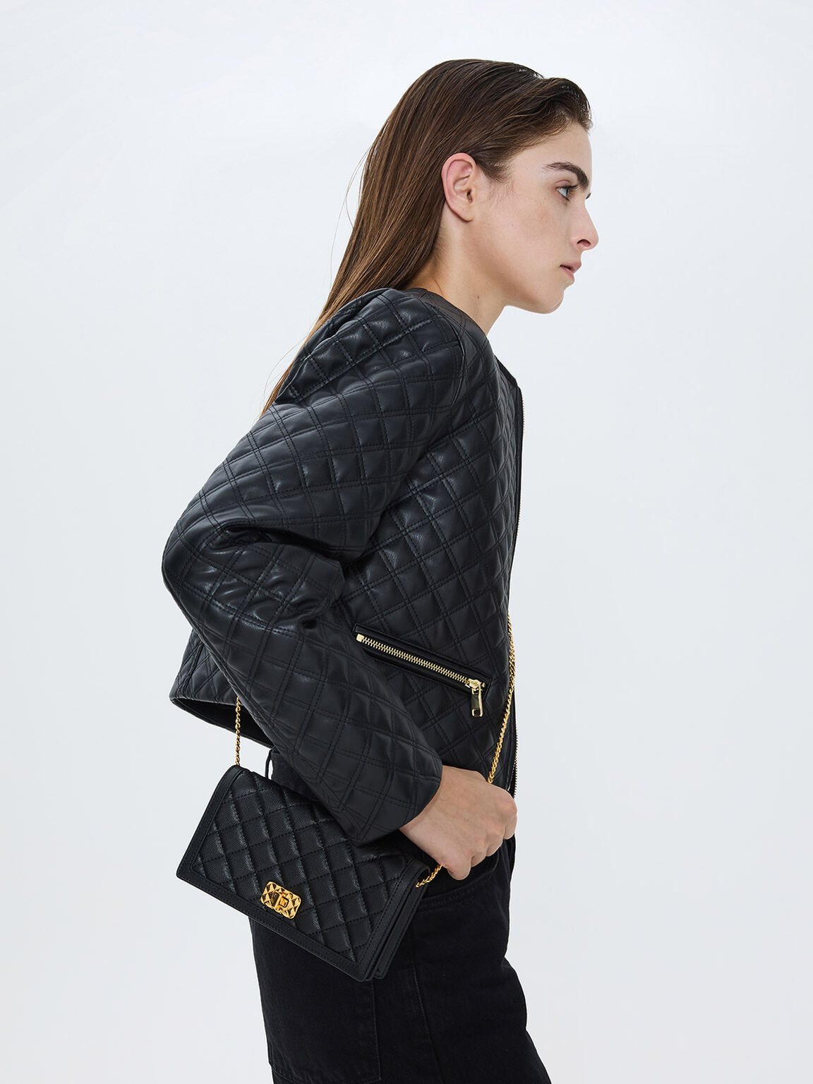 charles and keith micaela quilted