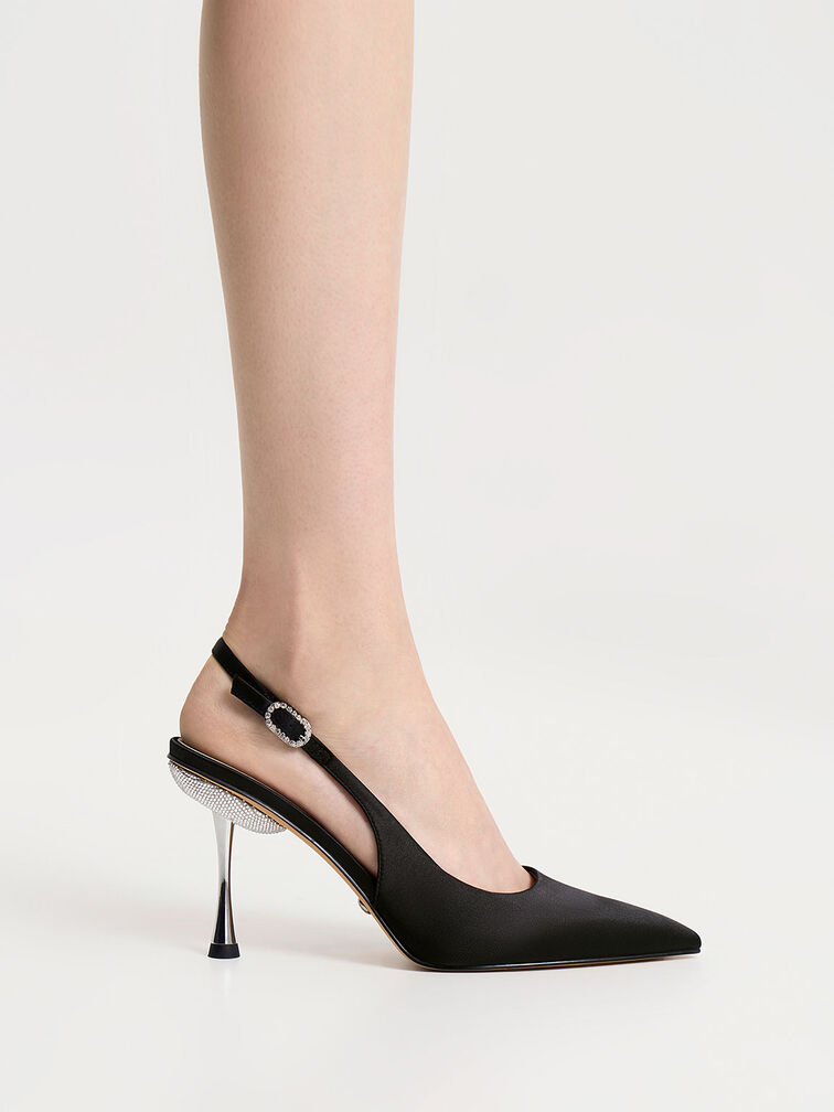 Demi Recycled Polyester Slingback Pumps, , hi-res