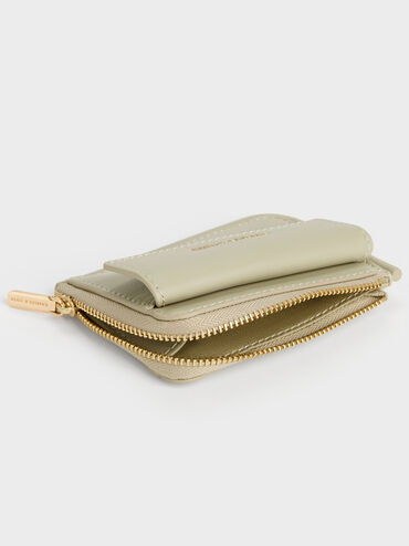 Lyla Front-Pocket Card Holder, Pale Olive, hi-res