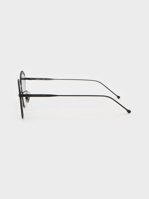 Braided Wire-Frame Cateye Sunglasses, , hi-res