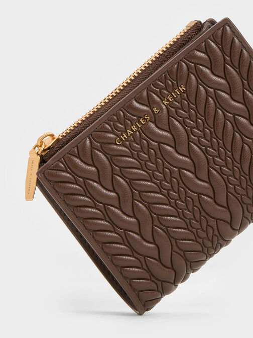 Apolline Textured Top-Zip Wallet, , hi-res