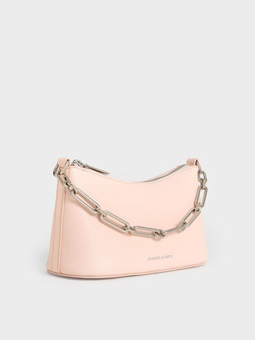 Robyn Elongated Chain-Handle Bag, Light Pink, hi-res