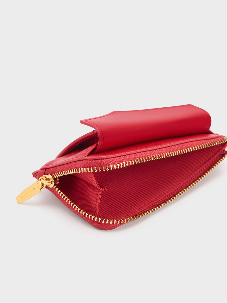 Eudora Envelope Card Holder, Red, hi-res