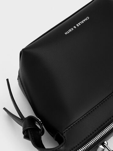 Aurelie Knotted Top Handle Bag, Noir, hi-res