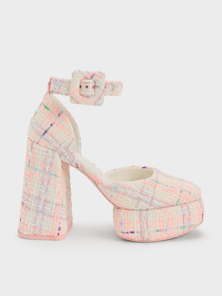 Sinead Tweed Buckled D'Orsay Platform Pumps, , hi-res