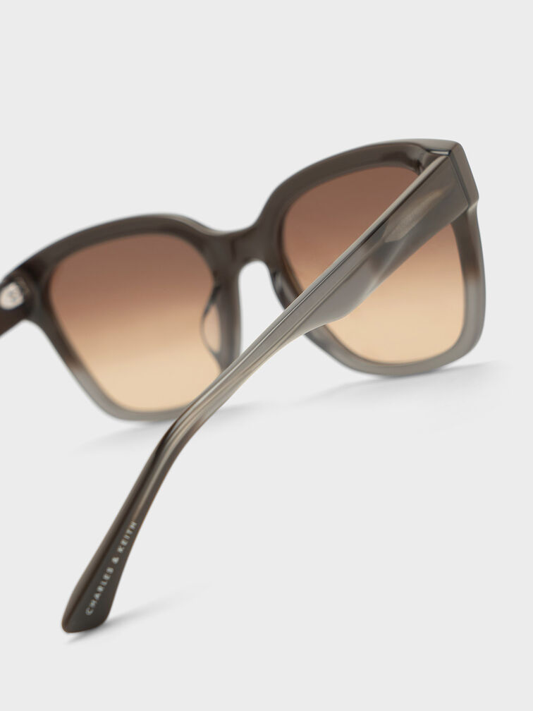 Recycled Acetate Square Sunglasses, , hi-res