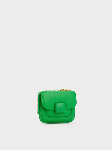 Koa Square Card Holder, สีเขียว, hi-res