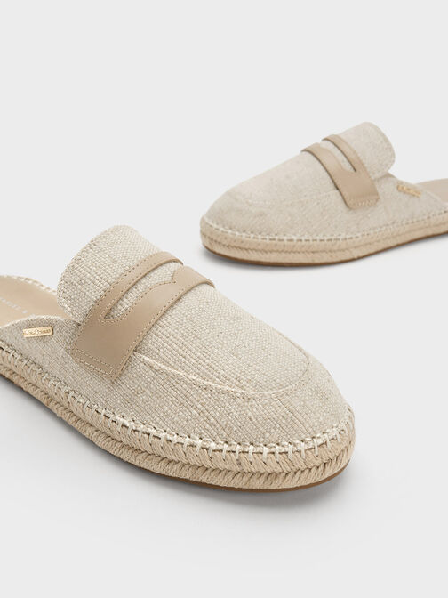 Penny Loafer Backless Espadrilles, , hi-res