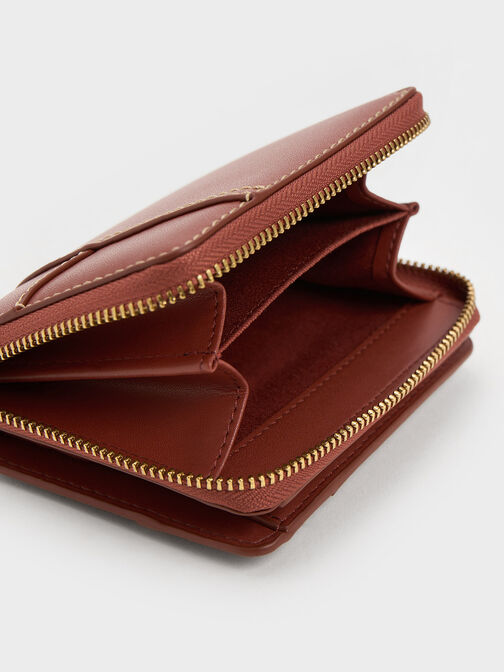 Anthea Contrast-Trim Zip Around Wallet, , hi-res