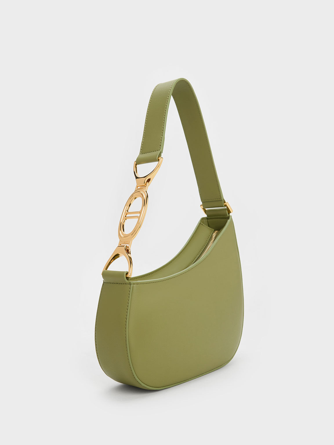 Olive Asymmetrical Shoulder Bag CHARLES & KEITH TH
