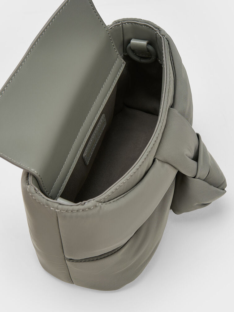Puffy Nylon Top Handle Bag, , hi-res