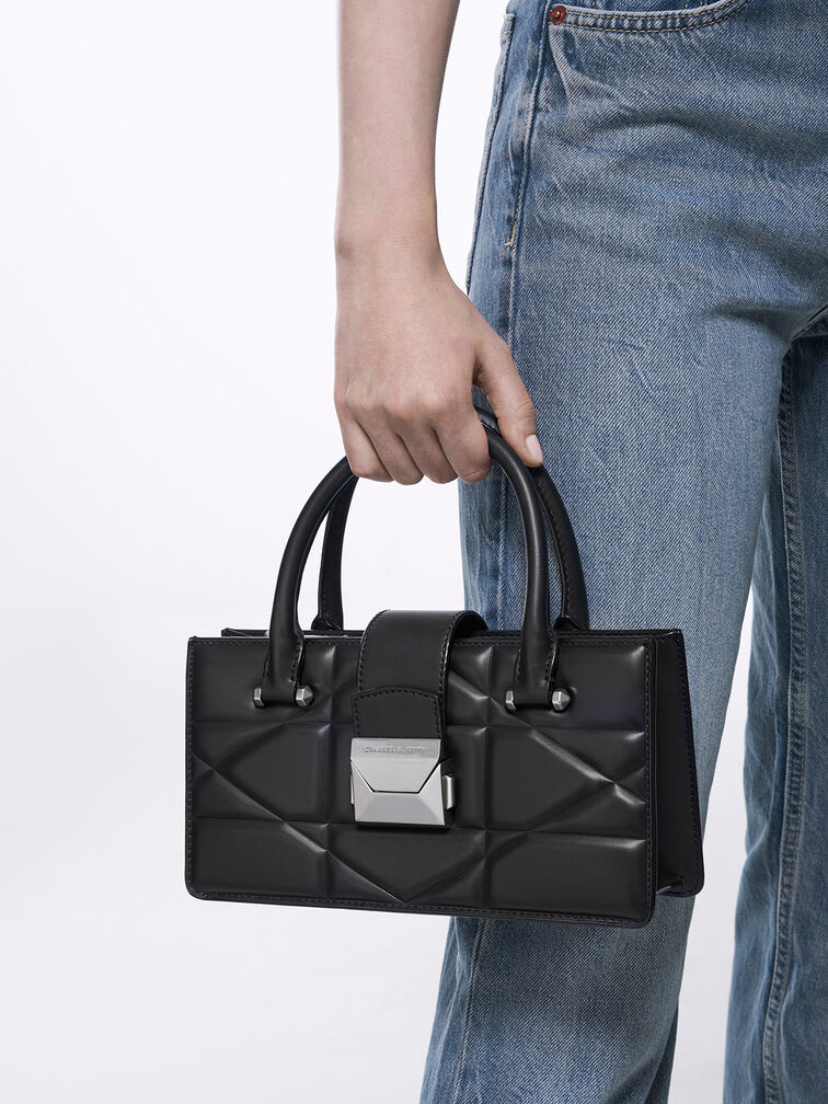 Blanche Quilted Top Handle Bag, , hi-res