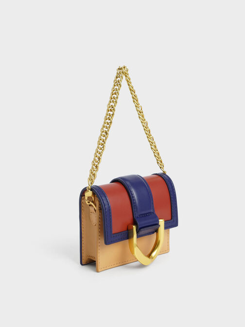 Gabine Colour-Block Chain-Link Cardholder, , hi-res
