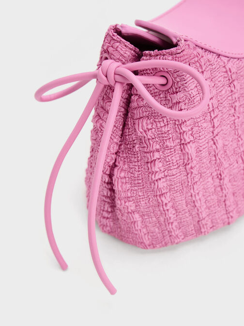 Bow-Tie Ruched Curved Bag, , hi-res