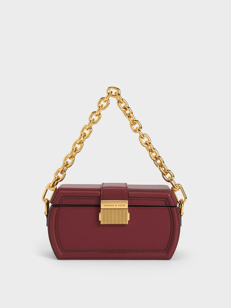 Leona Belted Geometric Clutch, , hi-res