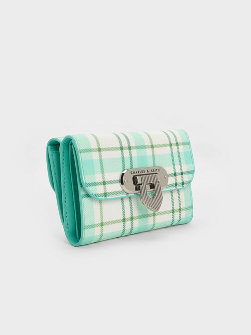 Alcott Push-Lock Checkered Wallet, , hi-res