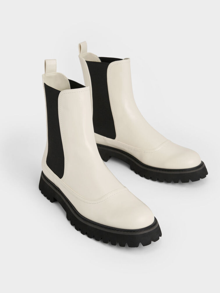Ridged-Sole Chelsea Boots, , hi-res