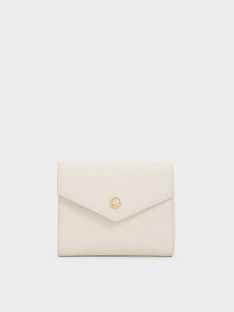 Marlowe Short Envelope Wallet, Cream, hi-res
