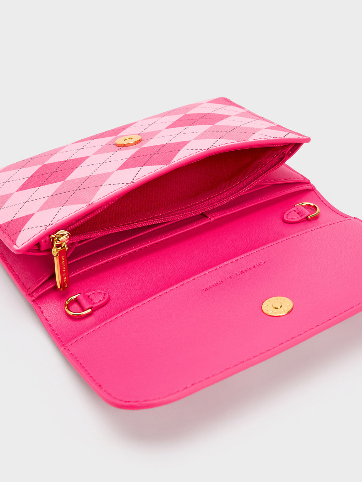 Fuchsia Front Flap Long Wallet CHARLES KEITH TH
