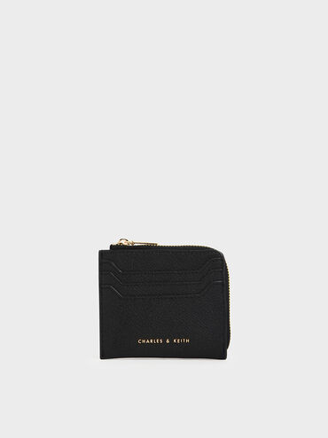 Small Zip Pouch, Black, hi-res