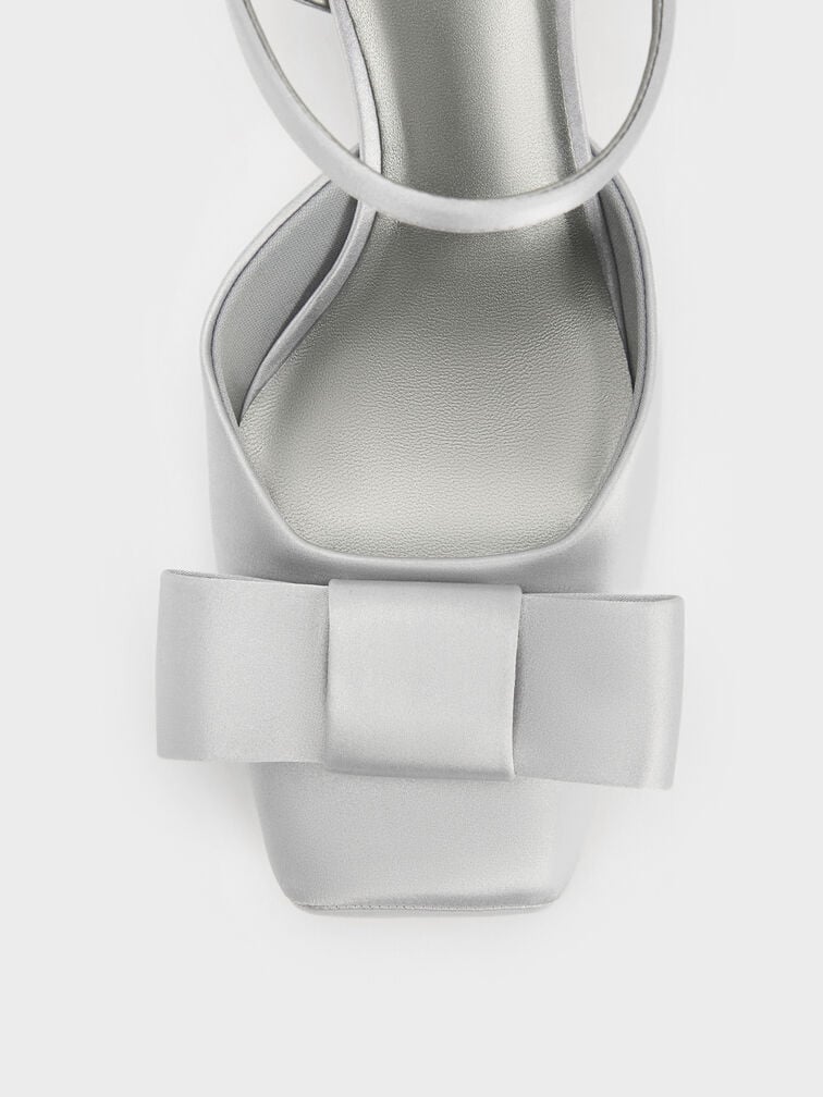 Brantley Bow Ankle-Strap Pumps, Grey, hi-res