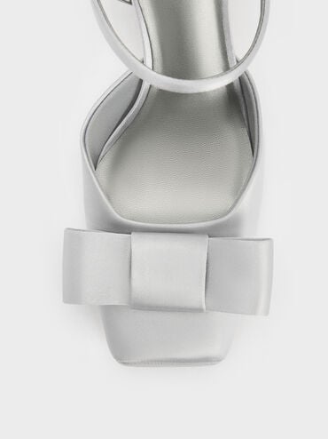 Brantley Bow Ankle-Strap Pumps, Grey, hi-res