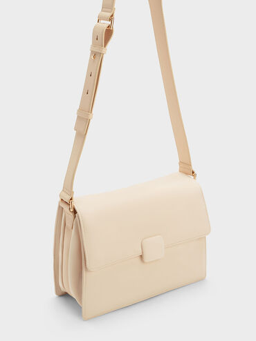 Koa Nylon Crossbody Bag, Beige, hi-res
