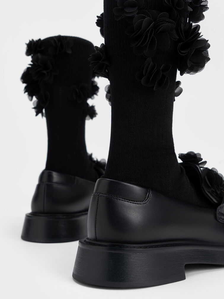 Floral Mesh Loafers, , hi-res