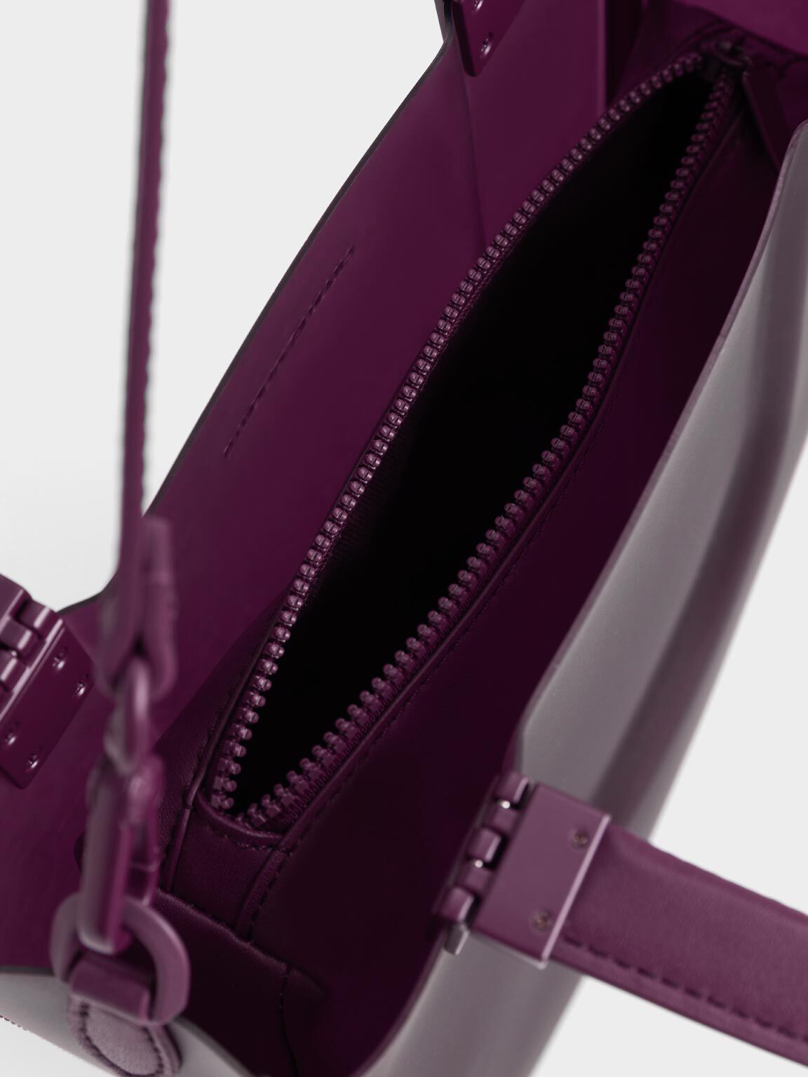 Curved Tote Bag, Purple, hi-res