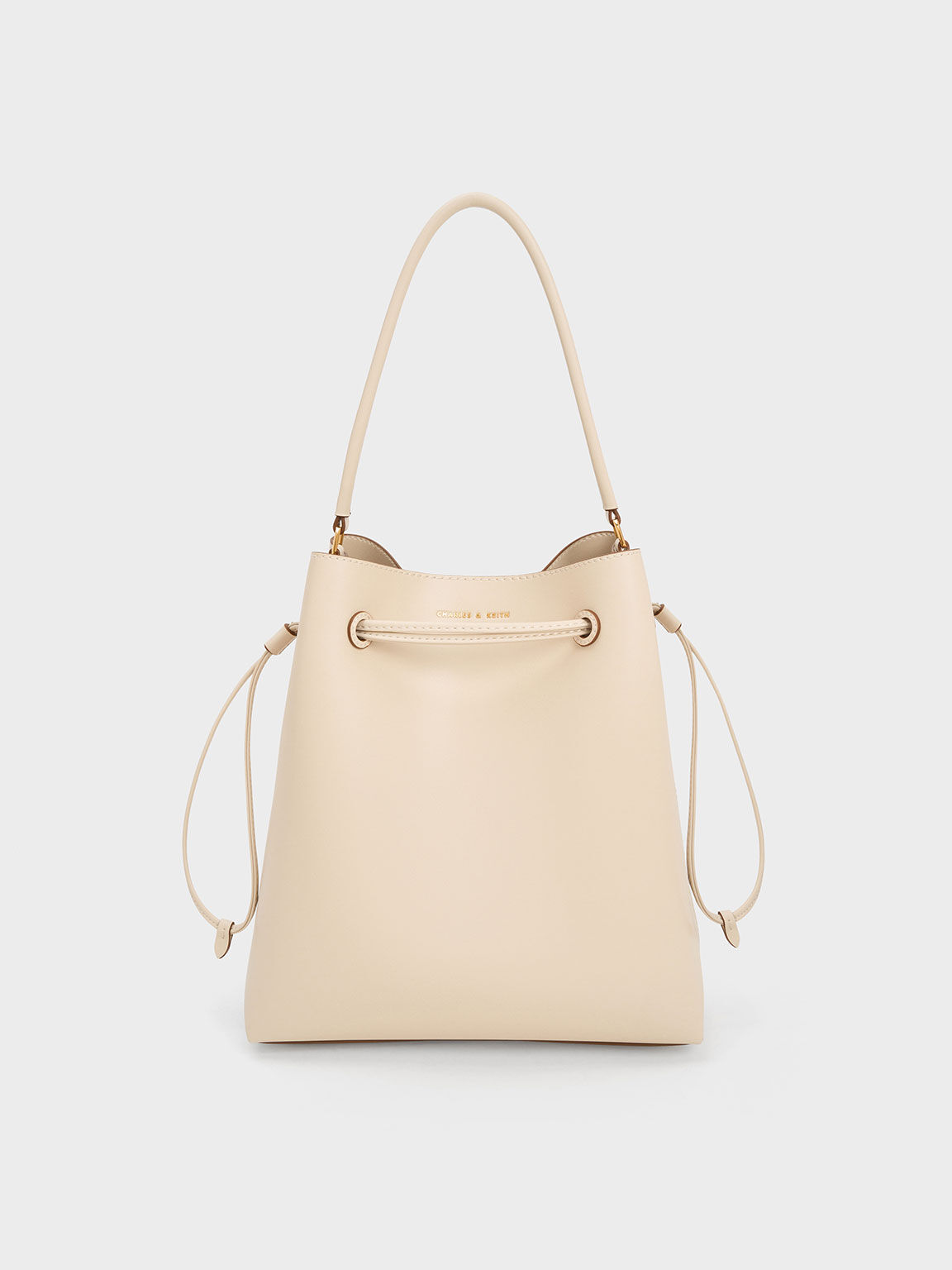 Beige Drawstring Hobo Bag CHARLES KEITH TH