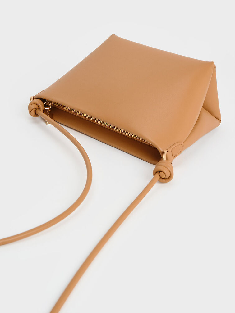 Midori Geometric Crossbody Bag, สีคาเมล, hi-res