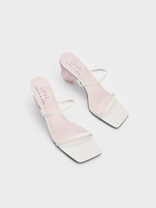 Heart Heel Strappy Sandals, , hi-res