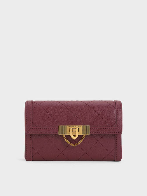 Tallulah Quilted Push-Lock Clutch, , hi-res