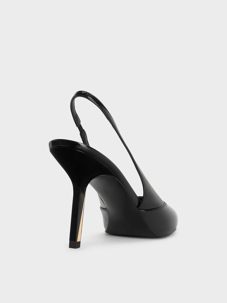 Taylen Slingback Pumps, Black Boxed, hi-res